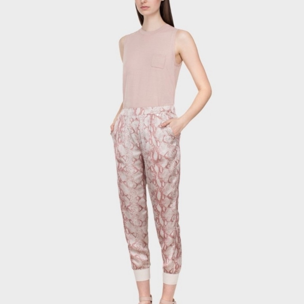 NWOT - RUDSAK silk snake print jogger pants size XS